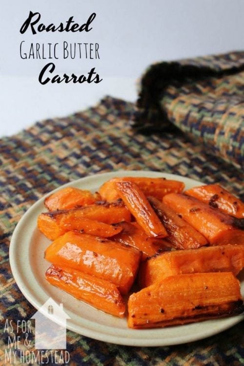 roasted garlic butter carrots