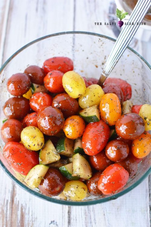 Cherry Tomato Salad with Balsamic Vinegar Salty Side Dish