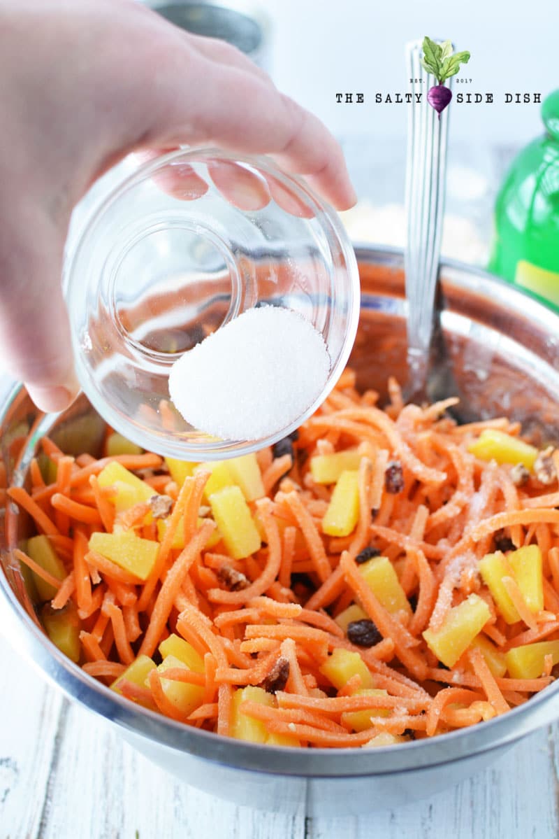 Salad with pineapples - options weight 43 Salad with pineapples - options weight 71