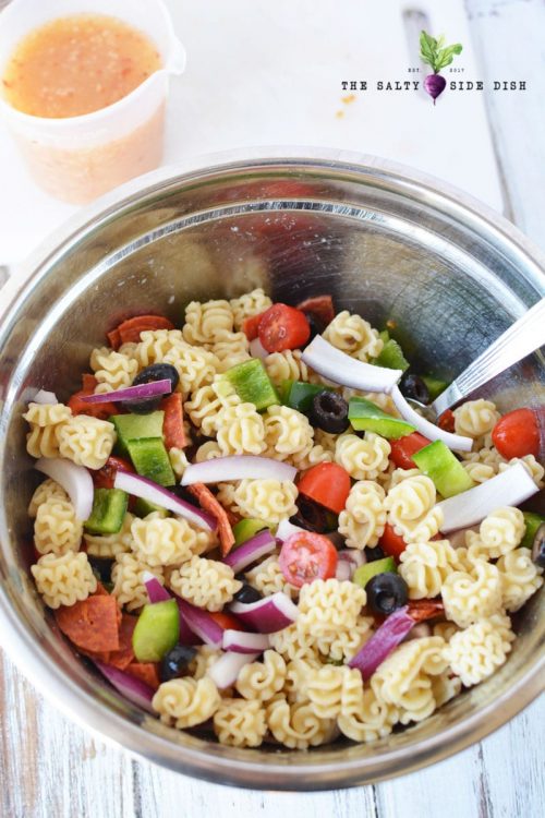 Italian Pasta Salad with Zesty Dressing Salty Side Dish