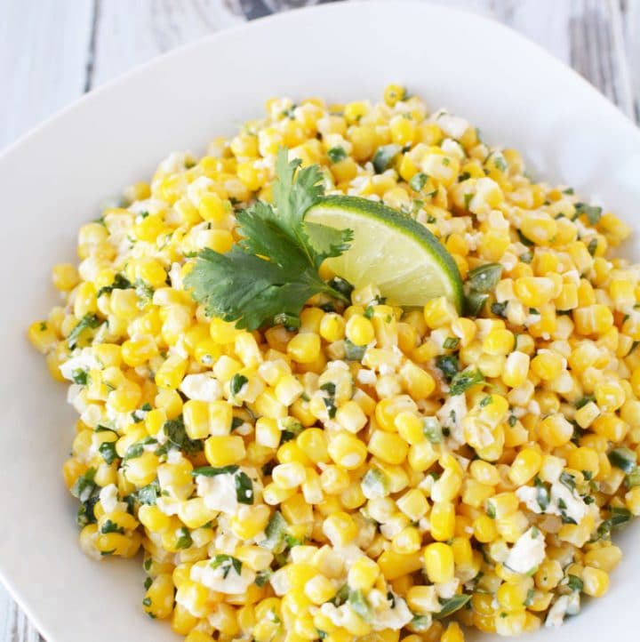 Mexican "Street Corn" Salad with Feta Cheese Crumbles