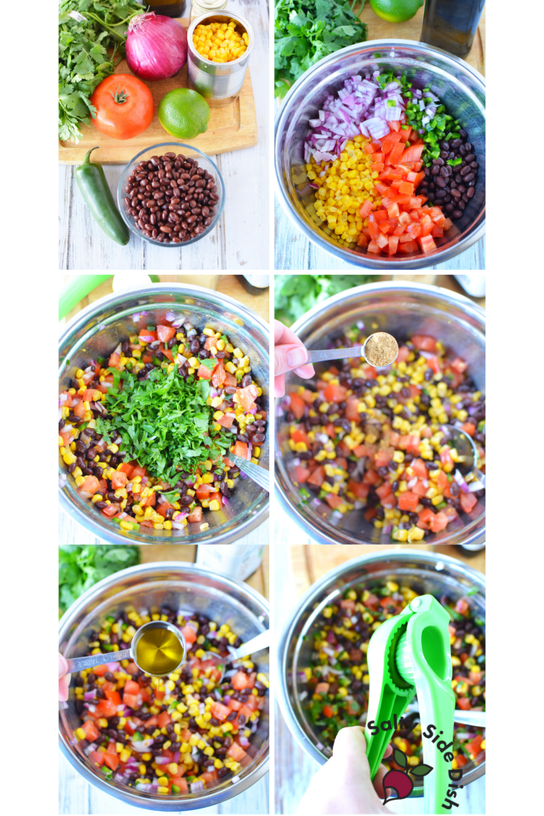 5 Minute Black Bean Salsa with Corn and Fresh Cilantro Salty Side