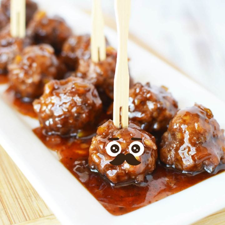 Cocktail Meatballs with Bourbon and Preserves
