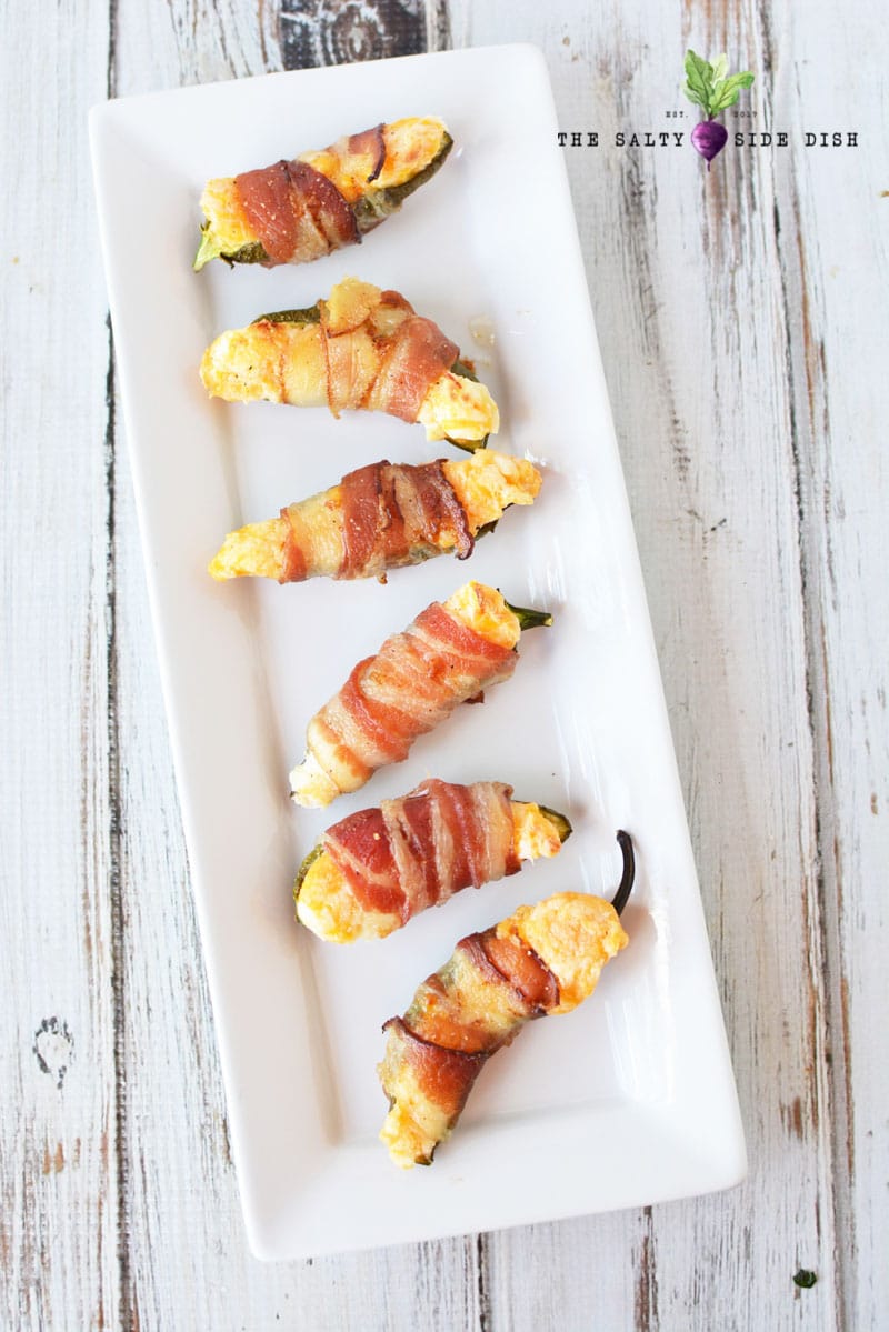 Bacon Wrapped Stuffed Jalapenos Salty Side Dish