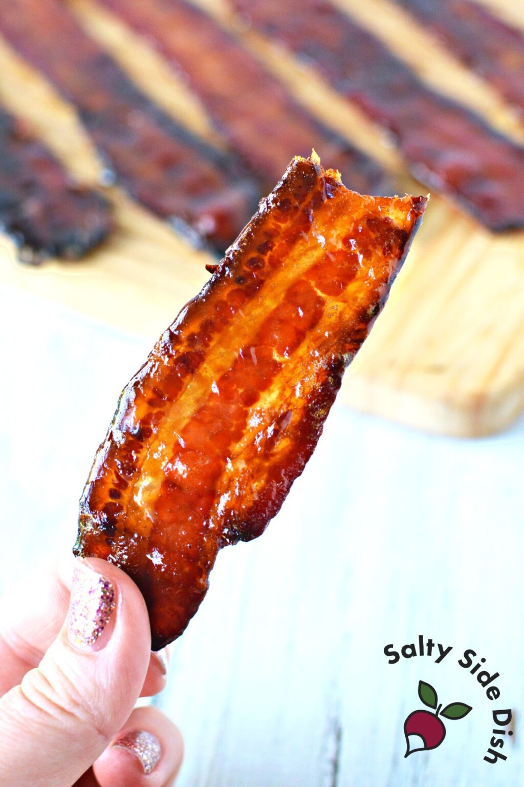 Candied Bacon with Maple Syrup & Brown Sugar Salty Side Dish