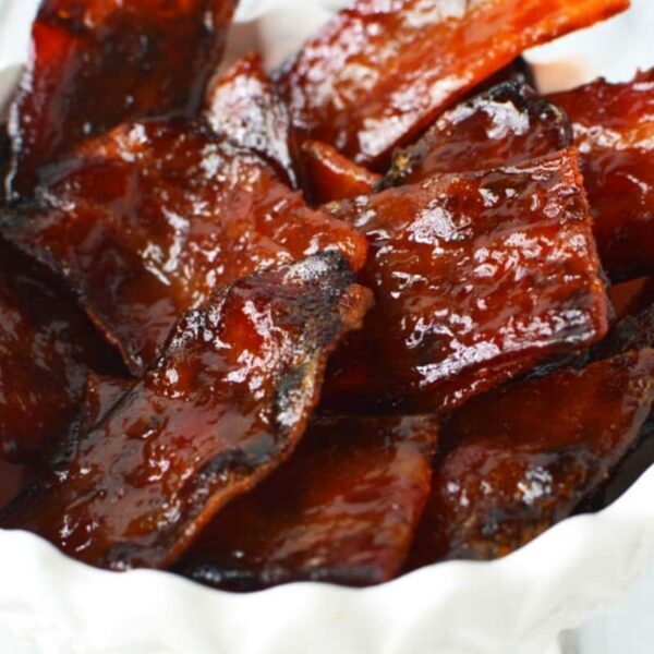 Candied Bacon with Maple Syrup & Brown Sugar Salty Side Dish
