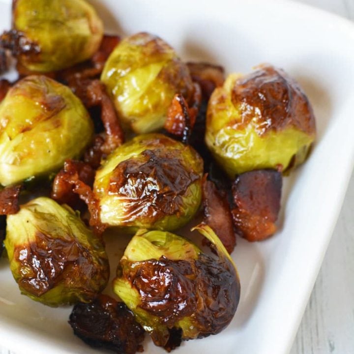 Brussels Sprouts with Bacon and Maple syrup