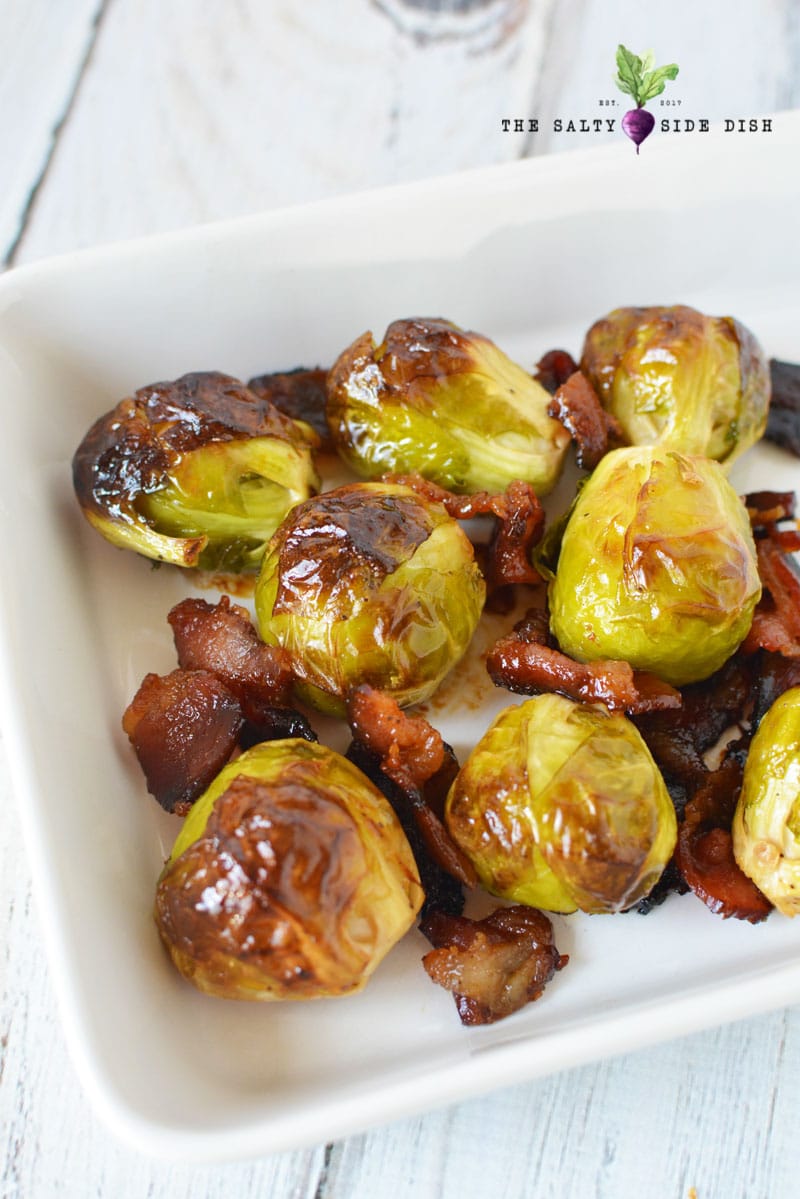 Brussels Sprouts with Bacon and Maple Syrup Salty Side Dish