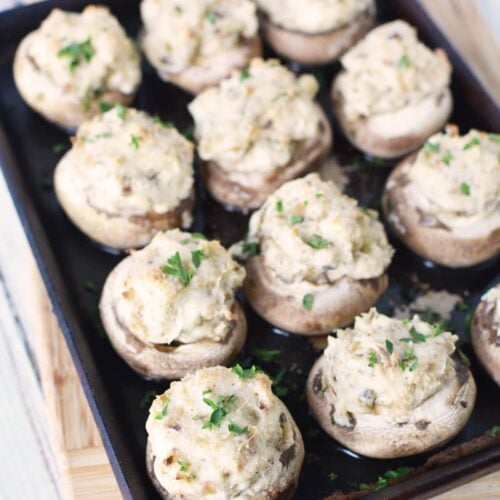 stuffed mushrooms appetizer.