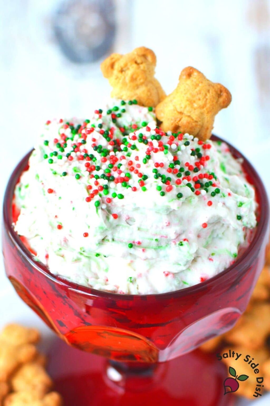 Christmas Cookie Dough Dip with Sprinkles! Salty Side Dish