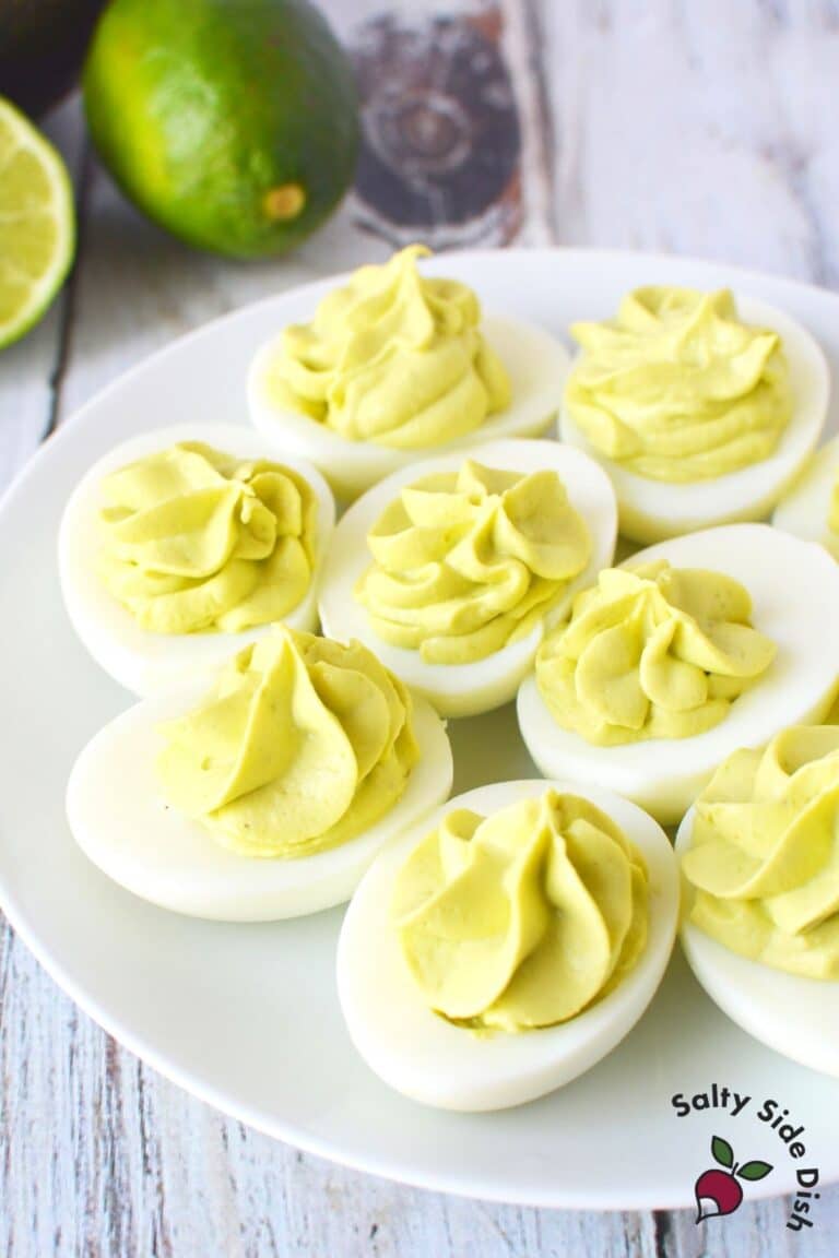 Avocado Deviled Eggs { Keto } { No Mayo} Salty Side Dish