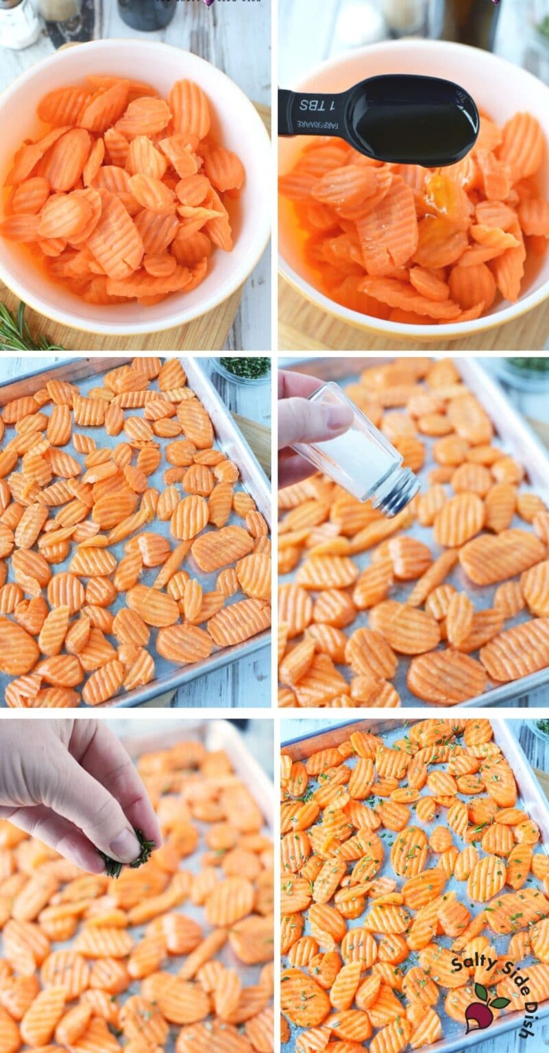 Crinkle Cut Carrots Oven Roasted in 20 Min Salty Side Dish