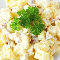 Southern Potato Salad Loaded with Bacon and Cheese