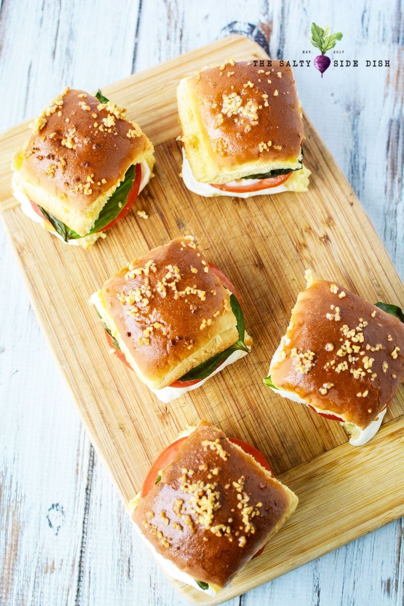 Caprese Sliders with Kings Hawaiian Rolls Salty Side Dish