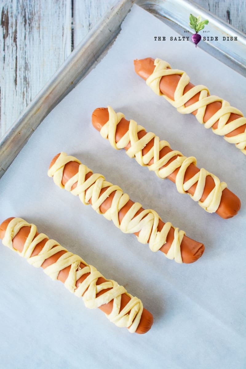 Mummy Hot Dogs with Crescent Rolls Easy Side Dish Recipes