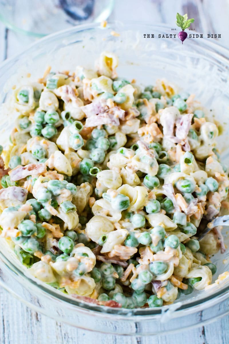 Bacon Ranch Pasta Salad with Peas Recipe