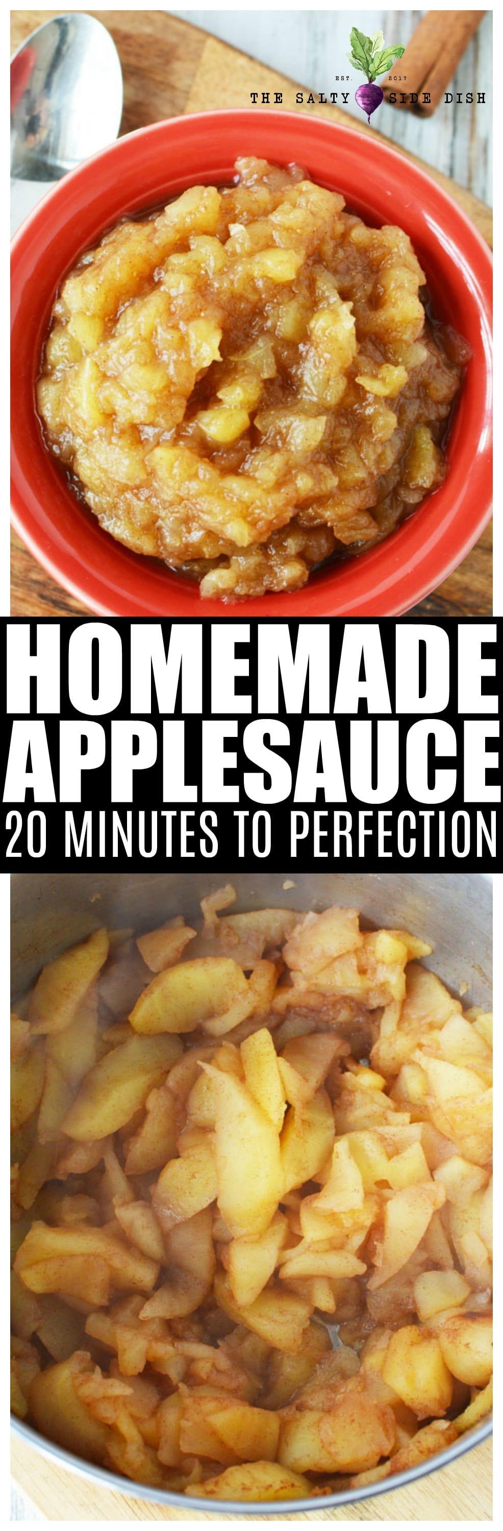 Homemade Applesauce Recipe | Sweet Chunky Applesauce in Cinnamon and Brown Sugar done right in 20 minutes #sidedish #saltysidedish #apples #homemade #recipe #holiday #fall Homemade Applesauce Recipe | Sweet Chunky Applesauce in Cinnamon and Brown Sugar done right in 20 minutes #sidedish #saltysidedish #apples #homemade #recipe #holiday #fall
