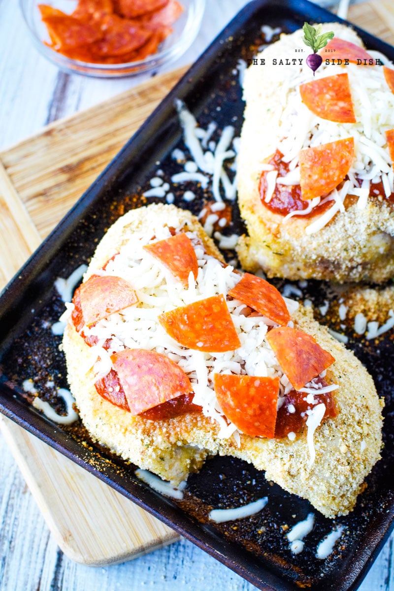 Baked Pepperoni Chicken Breasts Salty Side Dish