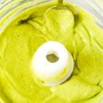 creamy avocado dressing in a food processor.