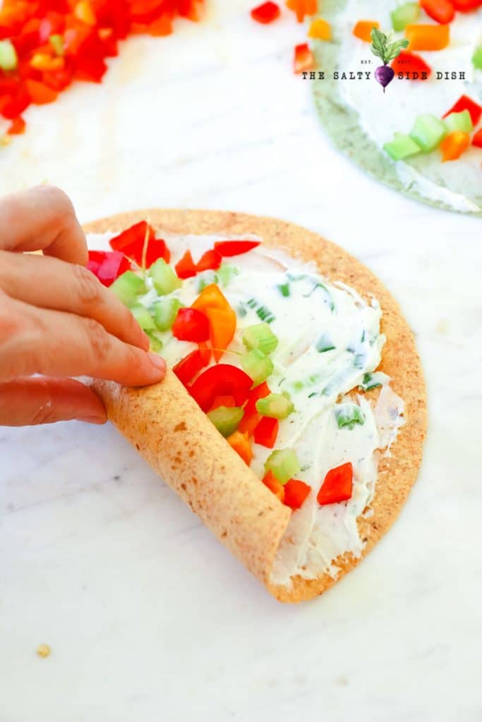 Pinwheel Sandwiches with Philadephia Cream Cheese Salty Side Dish