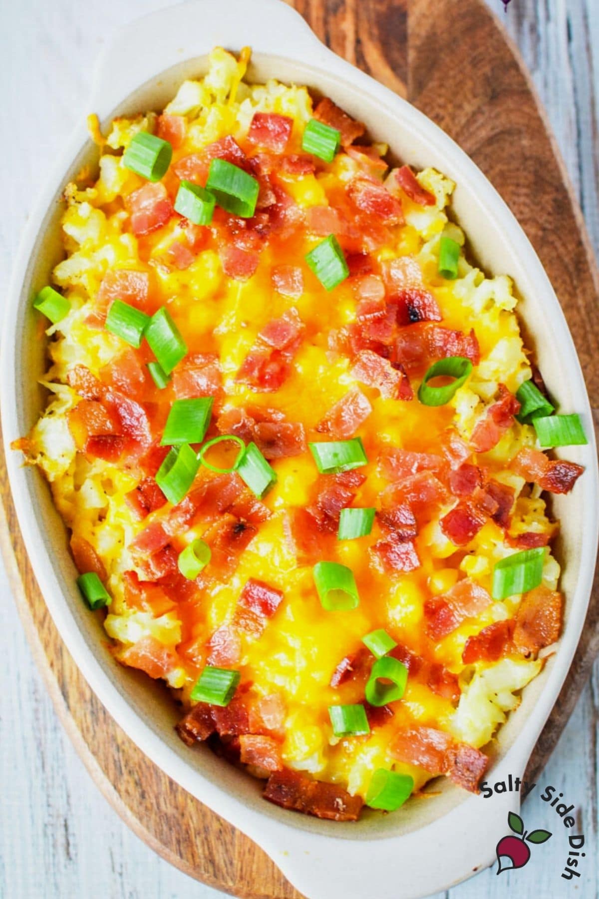 Keto Cauliflower Mashed Potatoes (Cheesy!) Salty Side Dish