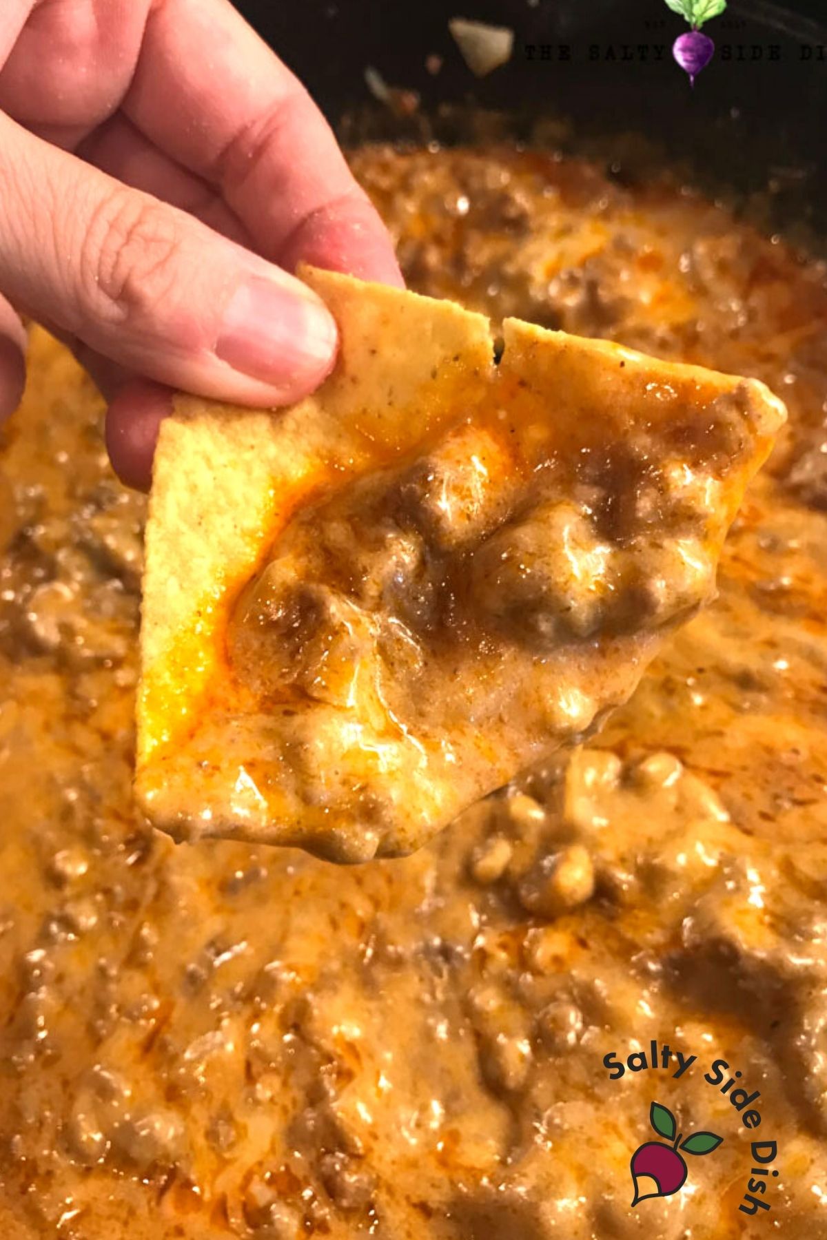 Enchilada Dip with Ground Beef in 15 minutes Salty Side Dish