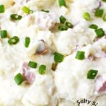 bowl of cream cheese mashed potatoes.