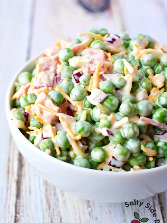 Pea Salad  – Top Rated Recipe on Pinterest!