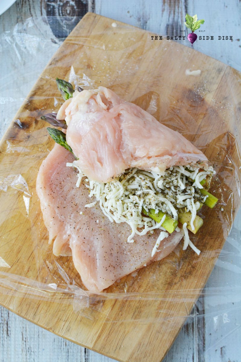 use shredded cheese inside chicken breast