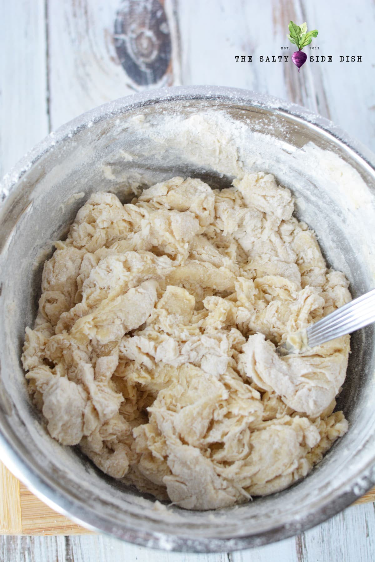 mixing up your dough very well 