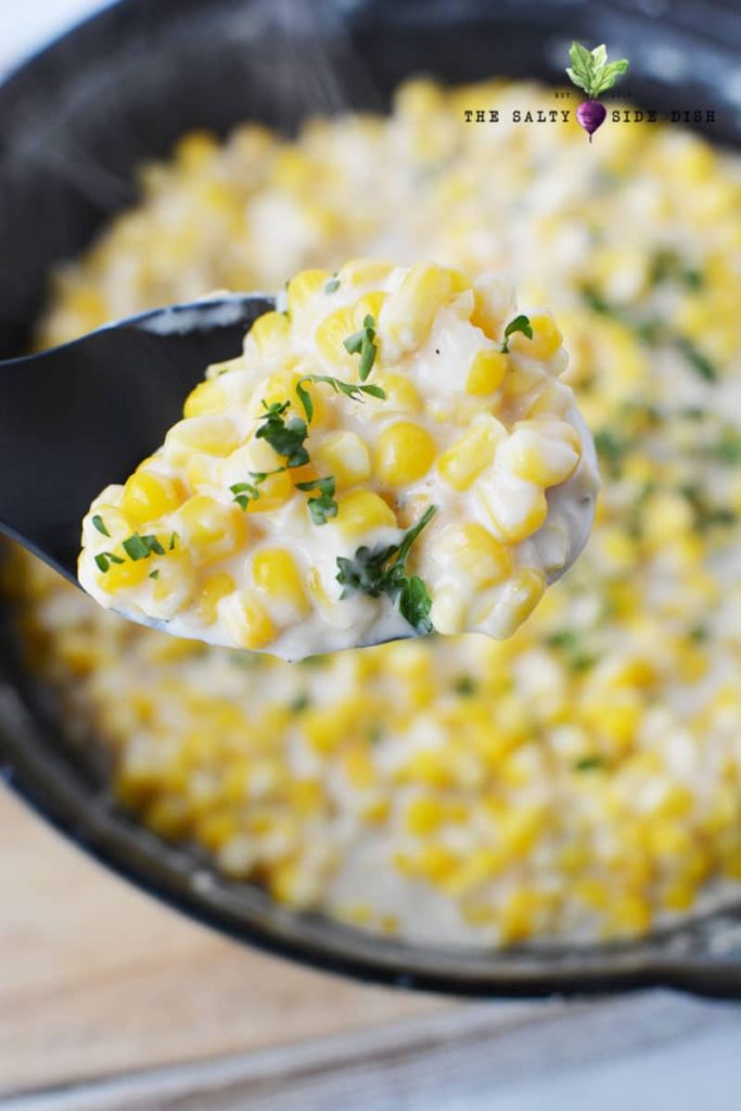 Homemade Cream Corn with Shredded Parmesan Cheese