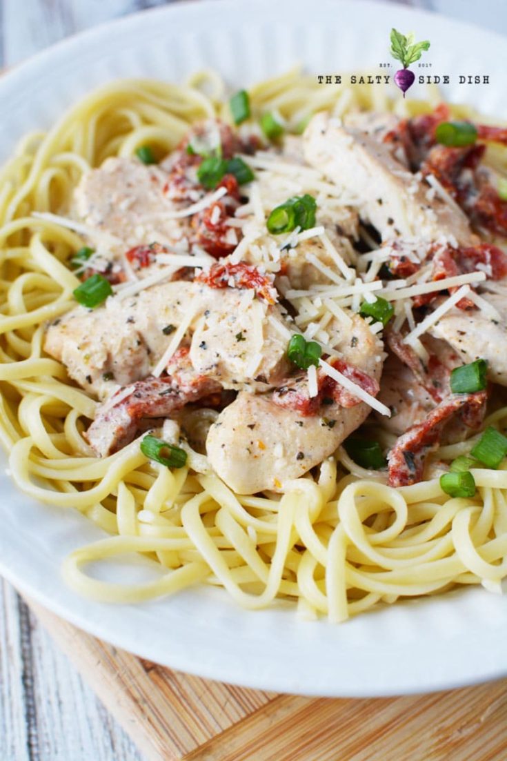 Cajun Chicken Alfredo Recipe with Linguine Pasta Salty Side Dish