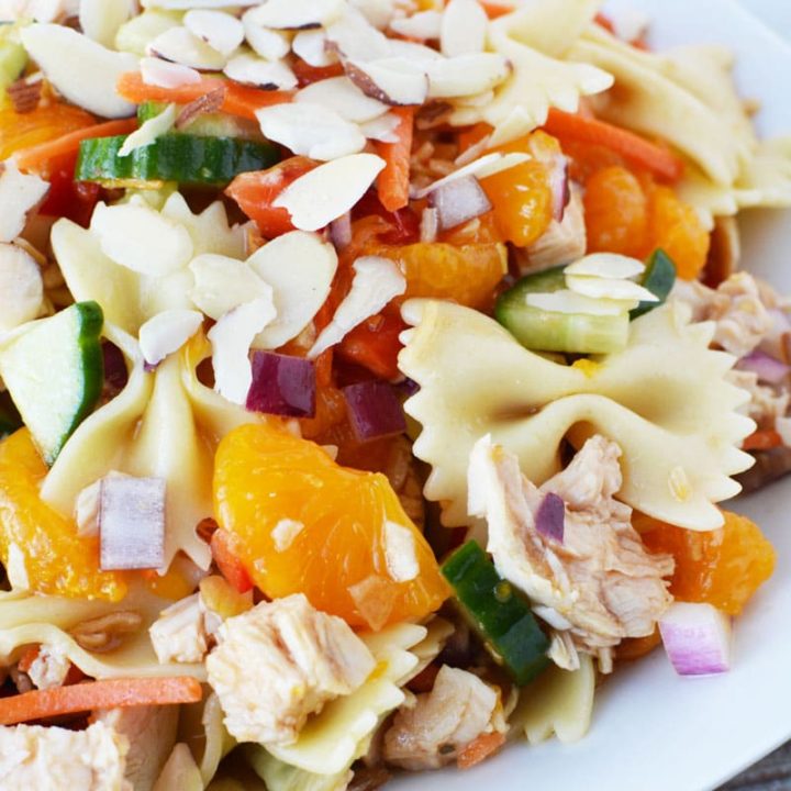 Mandarin Salad with Chicken & Pasta | Salty Side Dish