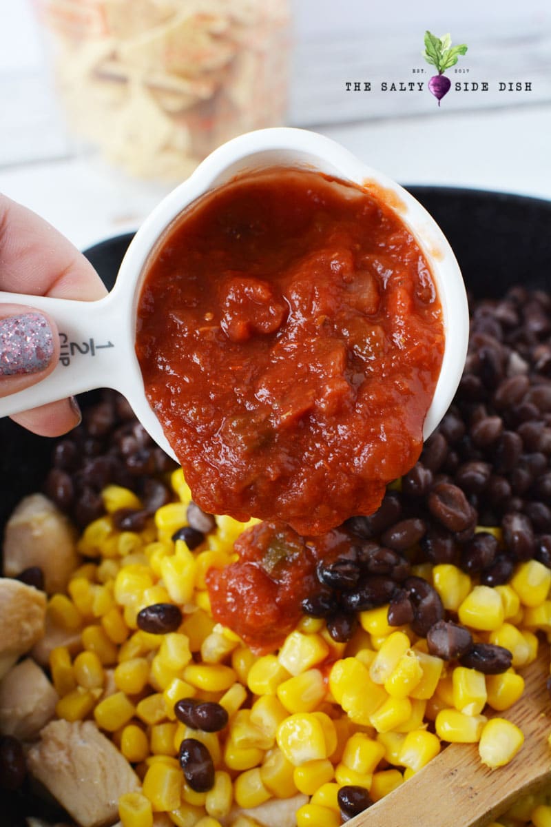 Mexican Chicken Casserole with corn and beans