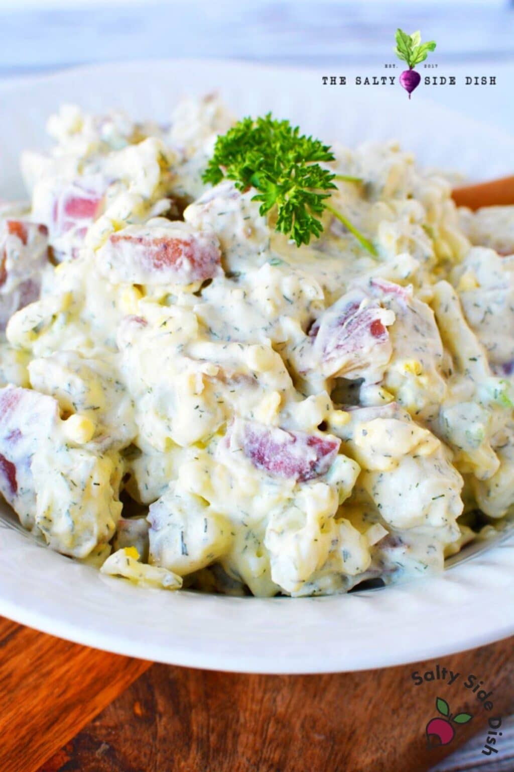 Dill Potato Salad with Red Skinned Potatoes Salty Side Dish