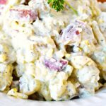 red potato salad with dill.