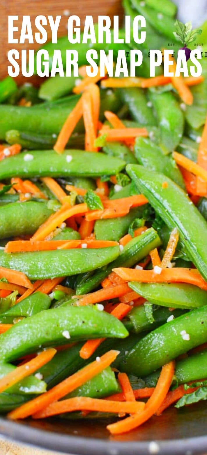 Easy Sugar Snap Peas Sauteed in Garlic - delicious low carb side dish recipe with fresh minced garlic, salt and pepper - truly enjoyable and healthy #sugarsnappeas #sidedish #recipe Easy Sugar Snap Peas Sauteed in Garlic - delicious low carb side dish recipe with fresh minced garlic, salt and pepper - truly enjoyable and healthy #sugarsnappeas #sidedish #recipe