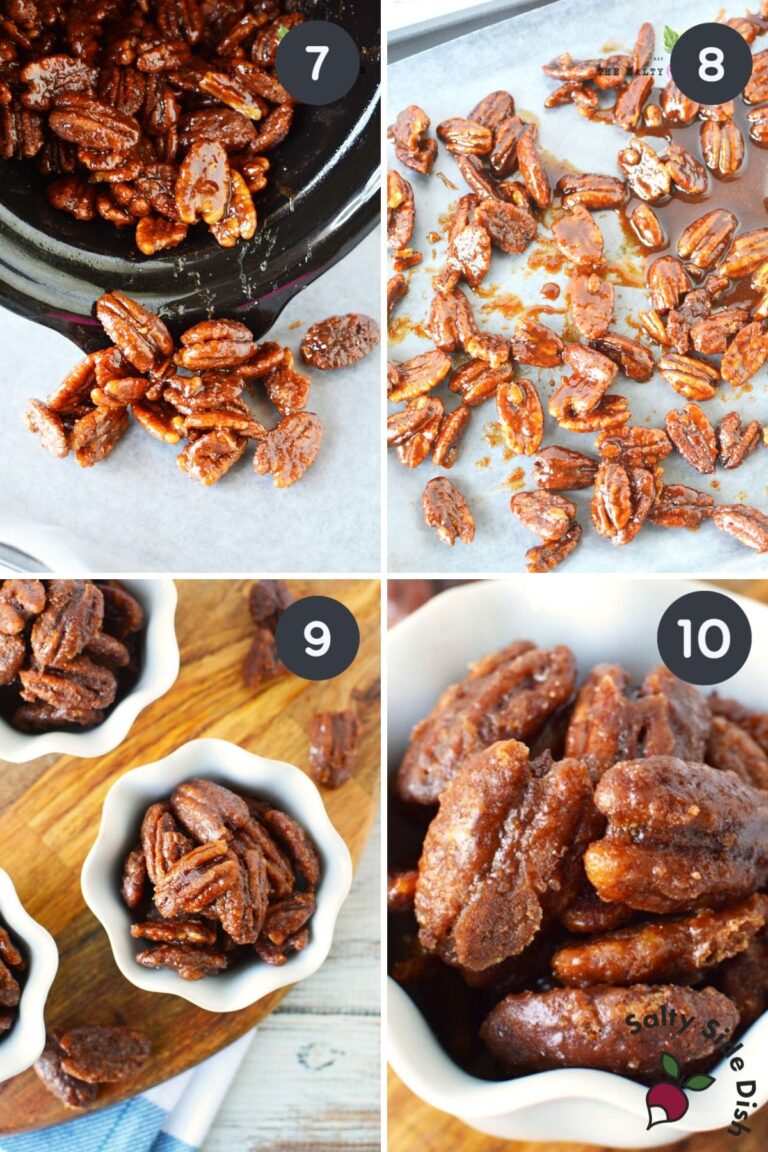 Crock Pot Candied Pecans with Cinnamon Sugar Salty Side Dish
