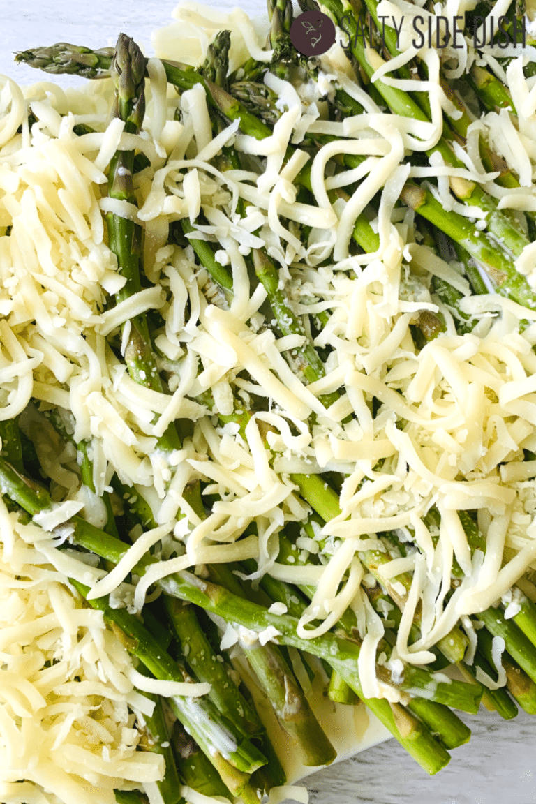 Smothered Asparagus Recipe, Oven Baked and Keto Friendly Salty Side Dish