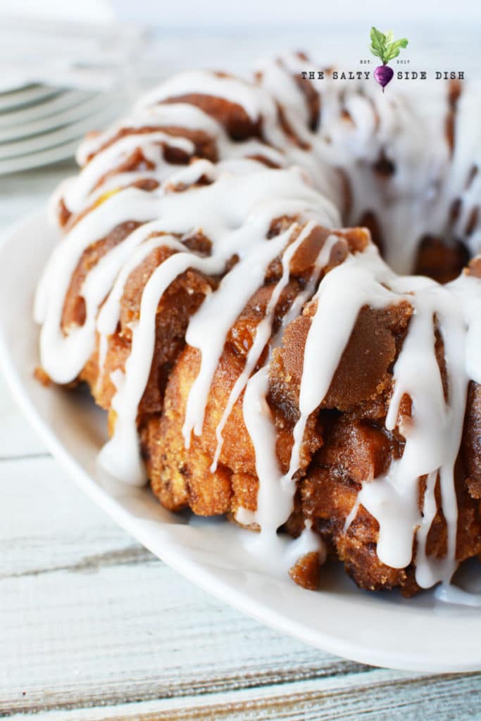 Cinnamon Roll Monkey Bread Recipe with Caramel Sauce Salty Side Dish