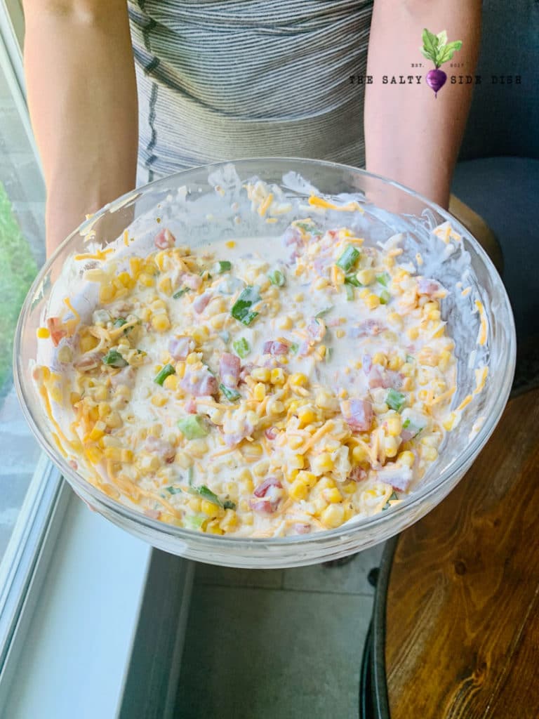 Fiesta Corn Dip with Rotel ( Party Size) {Video} Easy Side Dish Recipes