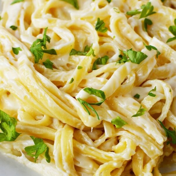 Keto Alfredo Sauce with Low Carb Pasta Salty Side Dish