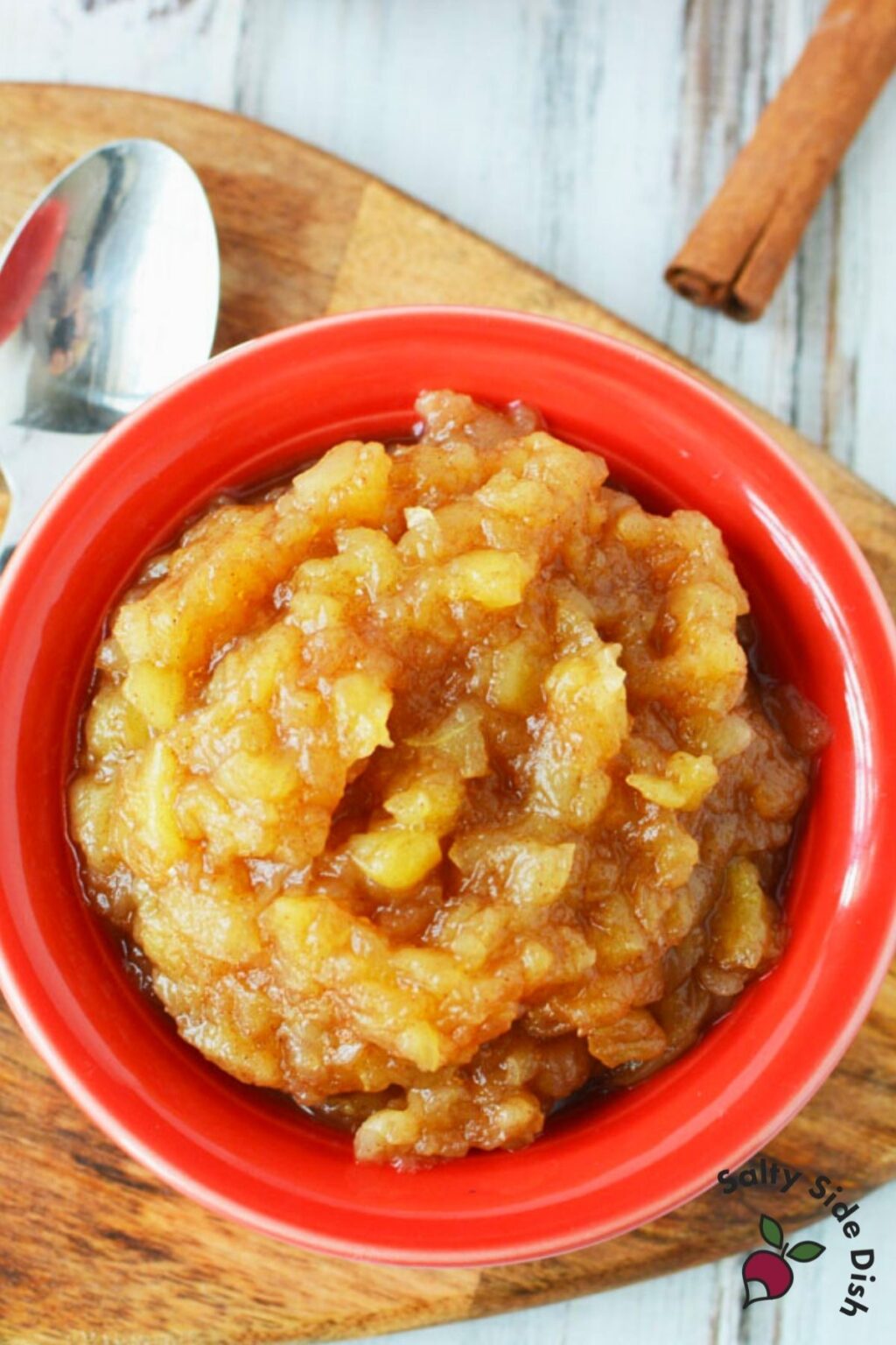 3 Ingredient Homemade Chunky Applesauce Salty Side Dish