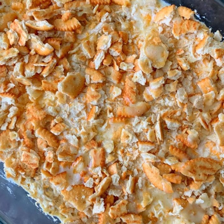 Ritz Cracker Chicken Casserole with Crunch Ritz Topping