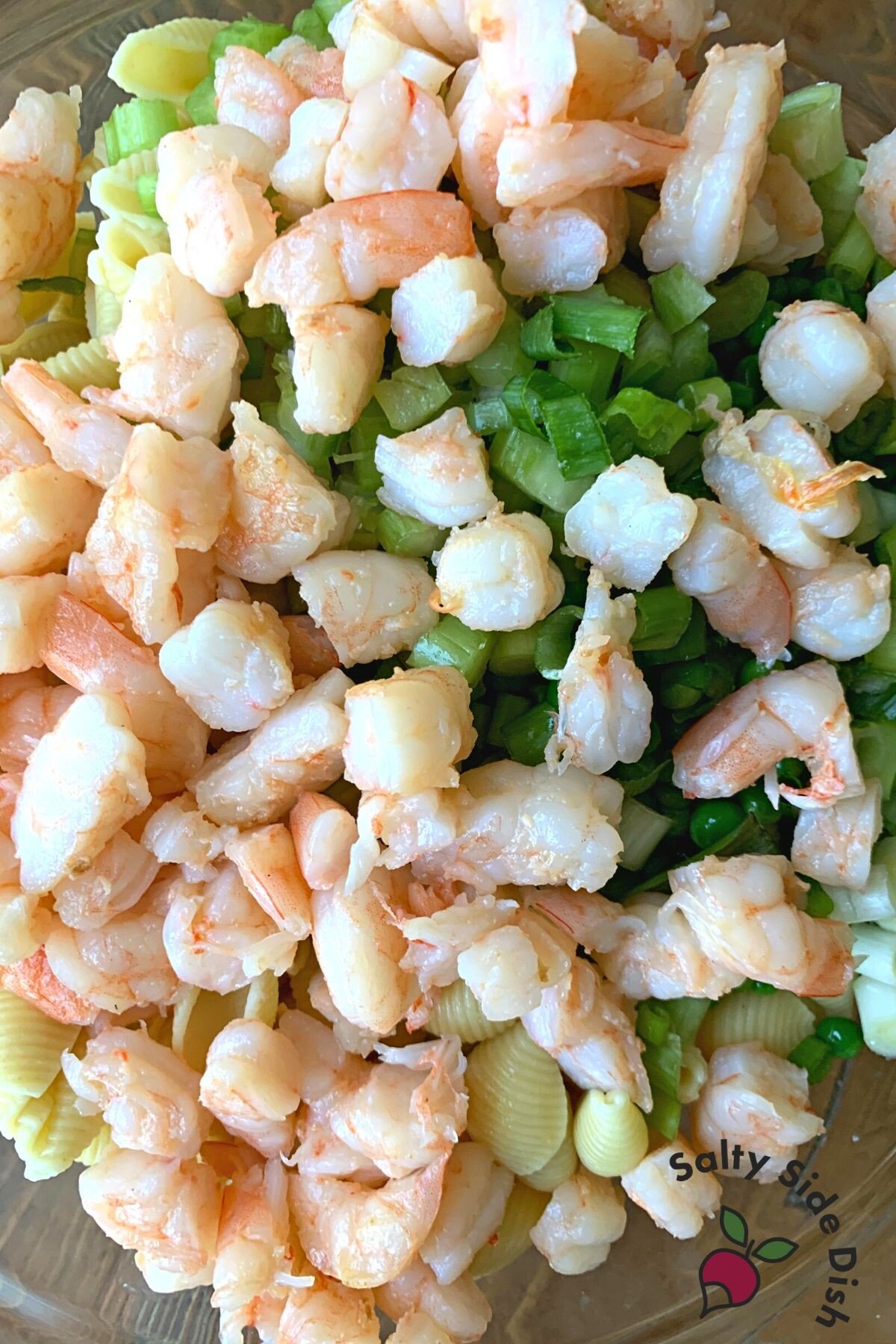summer side dish ingredients in a bowl.
