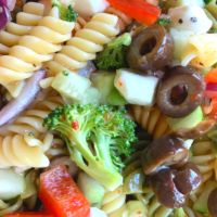 Tri Color Pasta Salad with Italian Dressing