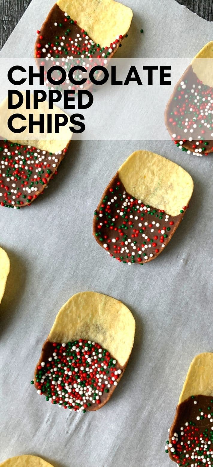 Chocolate Covered Potato Chips - delicious sweet and salty no bake snack #chocolatecovered #chocolatedipping #chips #pringles #snackattack #holidaysnack chocolate Dipped chips pinterest recipe
