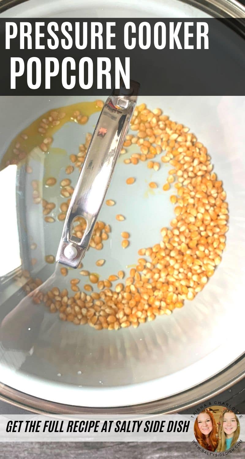 Pressure Cooker Popcorn - Use your Ninja Foodi or Instant Pot to make fresh homemade popcorn with almost no oily residue, done in minutes and so fun to watch! #popcorn #instantpot #ninjafoodi #pressurecooker #healthysnack #recipes #saltysidedish Pressure Cooker Popcorn - Use your Ninja Foodi or Instant Pot to make fresh homemade popcorn with almost no oily residue, done in minutes and so fun to watch! #popcorn #instantpot #ninjafoodi #pressurecooker #healthysnack #recipes #saltysidedish