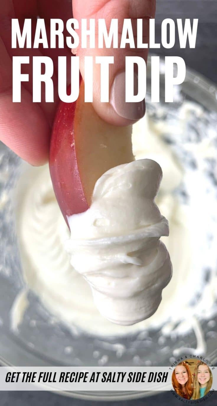 Marshmallow Fruit Dip Recipe ONLY 2 Ingredients! Salty Side Dish