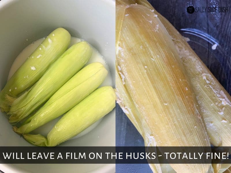 add milk and water to corn on the cob